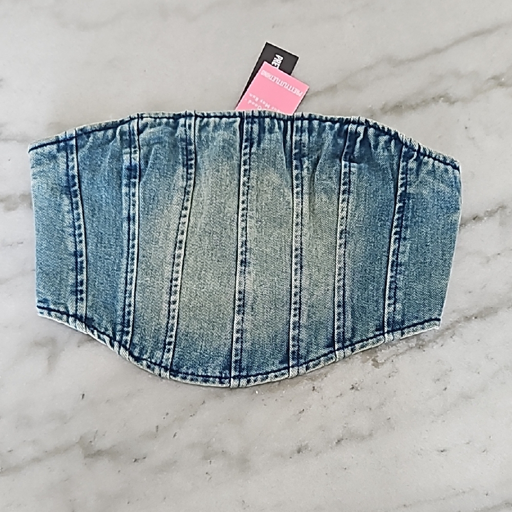 Front Denim Corset